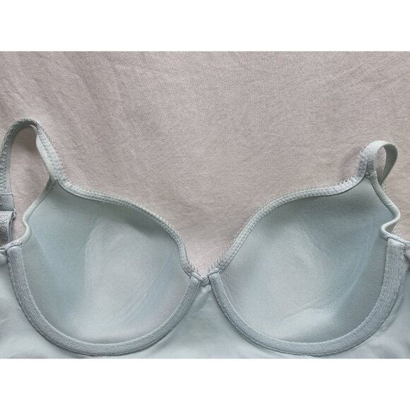 Victoria's Secret Body By Victoria Shiny Mint Green/Blue Bustier Bra Size 34DD - Picture 7 of 10